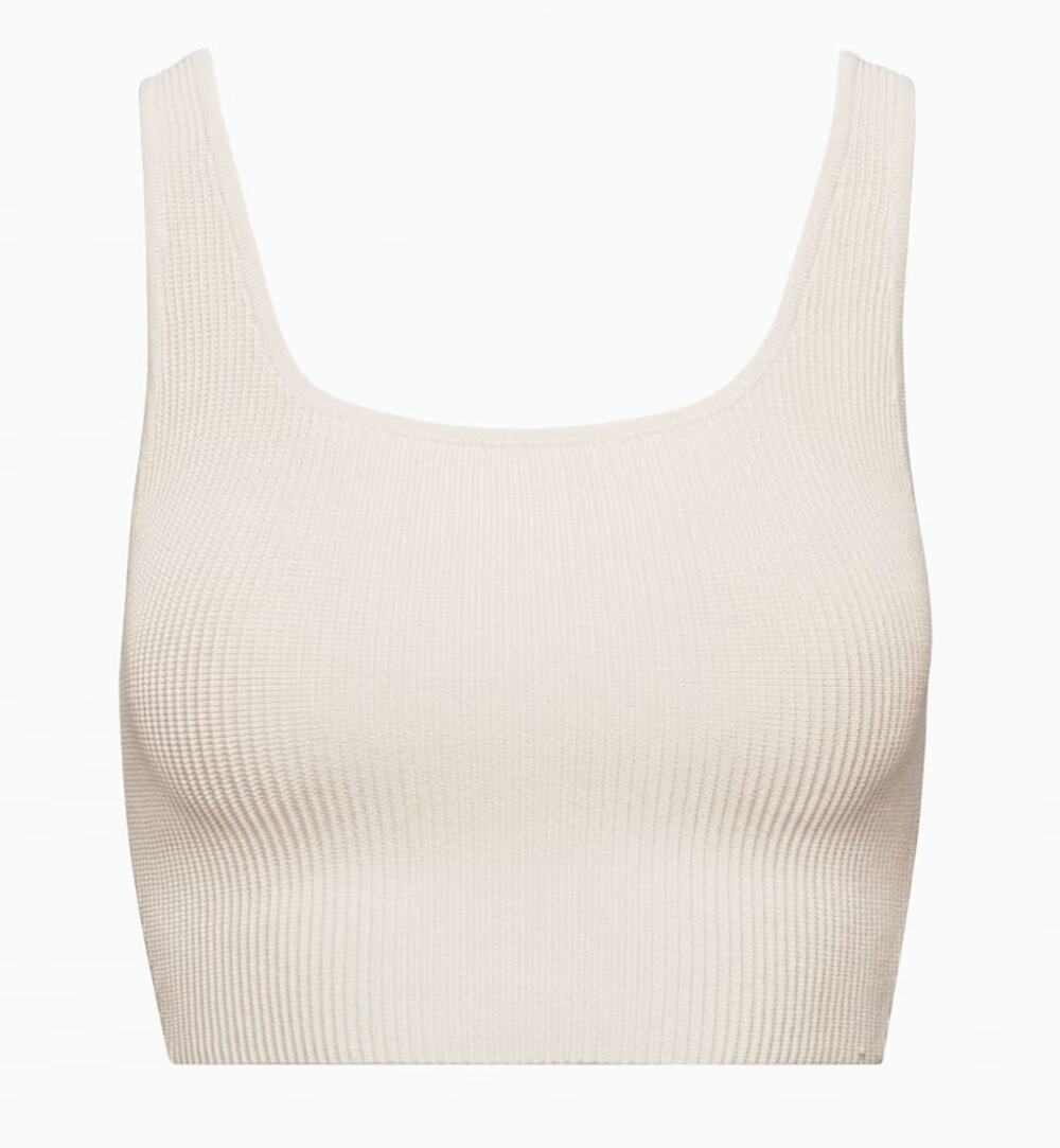 Aritzia Babaton Sculpt Knit Squareneck Cropped Tank EUC